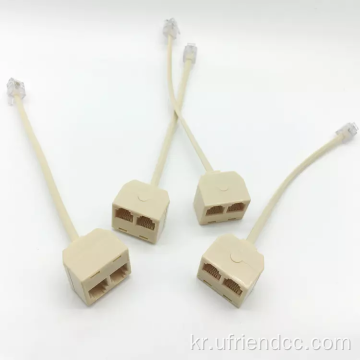 OEM 듀얼 RJ45/8P8C 암에서 RJ11/6P4C 남성 케이블